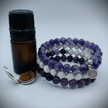 Amethyst, White Howlite & Lepidolite Aromatherapy Bracelet