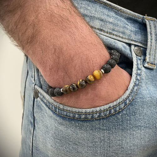 Tiger Eye Men's Aromatherapy Bracelet