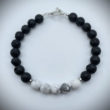 White Howlite Men's Aromatherapy Bracelet