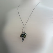 Rhyolite, Seaweed Quartz, Chalcopyrite & Seraphinite Aromatherapy Necklace