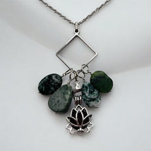 Seraphinite, Kambaba Jasper, Tree Agate & BC Jade Aromatherapy Necklace