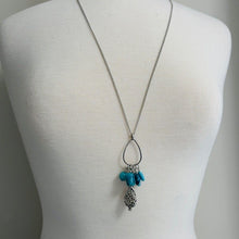 Aqua Agate, Hemimorphite,  Crazy Lace Agate & Turquoise Aromatherapy Necklace