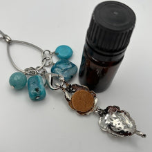Aqua Agate, Hemimorphite,  Crazy Lace Agate & Turquoise Aromatherapy Necklace