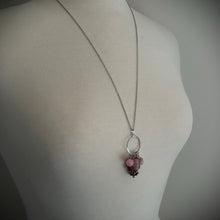 Pink Jade, Crazy Lace Agate, Rhodonite & Morganite Aromatherapy Necklace