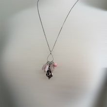 Pink Jade, Pink Crazy Lace Agate, Rose Quartz & Pink Riverstone Aromatherapy Necklace