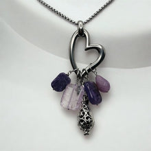 Lepidolite, Purple Quartz, Amethyst & Purple Jade Aromatherapy Necklace