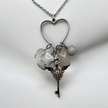 Crystal Quartz, White Howlite, White Jade & Crazy Lace Agate Aromatherapy Necklace