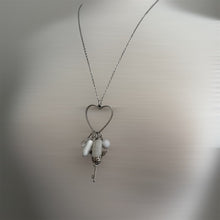 Crystal Quartz, White Howlite, White Jade & Crazy Lace Agate Aromatherapy Necklace