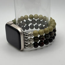 Heliotrope, Dragon Blood Jasper & Alashan Jade Apple Watch Band