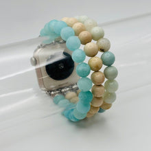 Amazonite, Fossil Stone and Aqua Jade Apple Watch Band