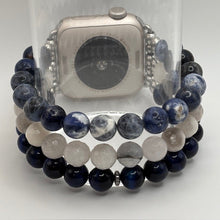 Blue Tiger Eye, Crazy Lace Agate and Sodalite Apple Watch Band