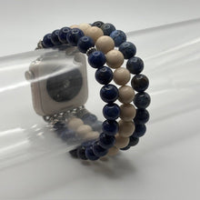 Dumortierite, Fossil Stone and Lapis Lazuli Apple Watch Band