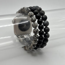 Larvikite, Obsidian and Sesame Jasper Apple Watch Band
