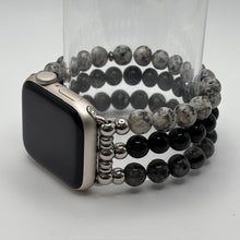 Larvikite, Obsidian and Sesame Jasper Apple Watch Band