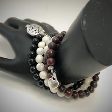 Brecciated Jasper, Crazy Lace Agate & Obsidian Aromatherapy Bracelet