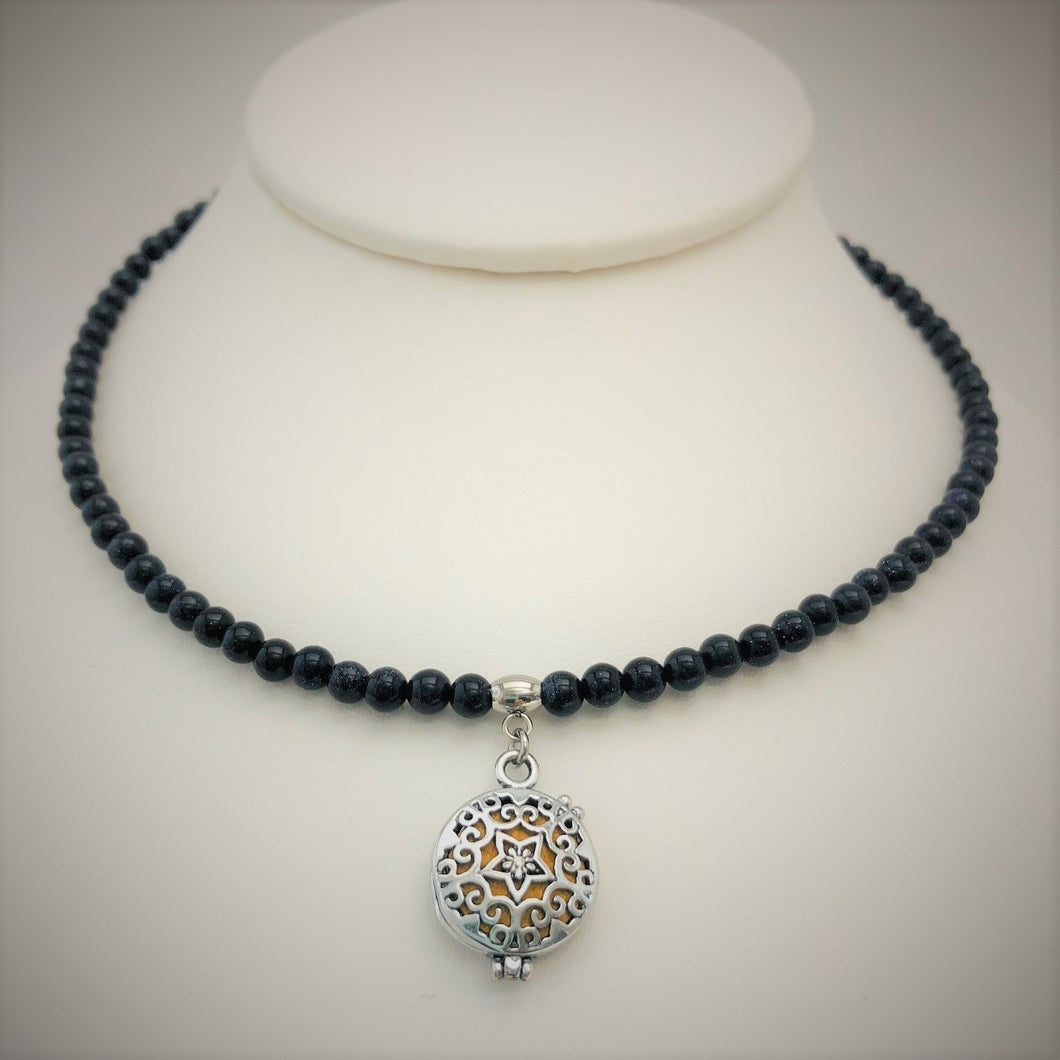 Blue Goldstone Aromatherapy Choker / Bracelet