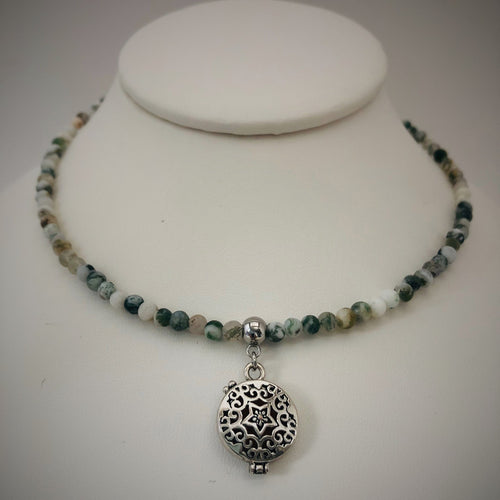 Tree Agate Aromatherapy Choker / Bracelet